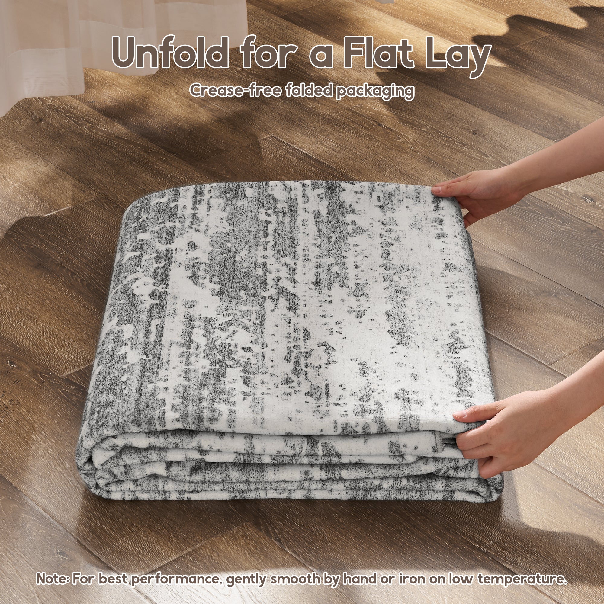 MontVoo Modern Abstract Gray Washable Area Rug