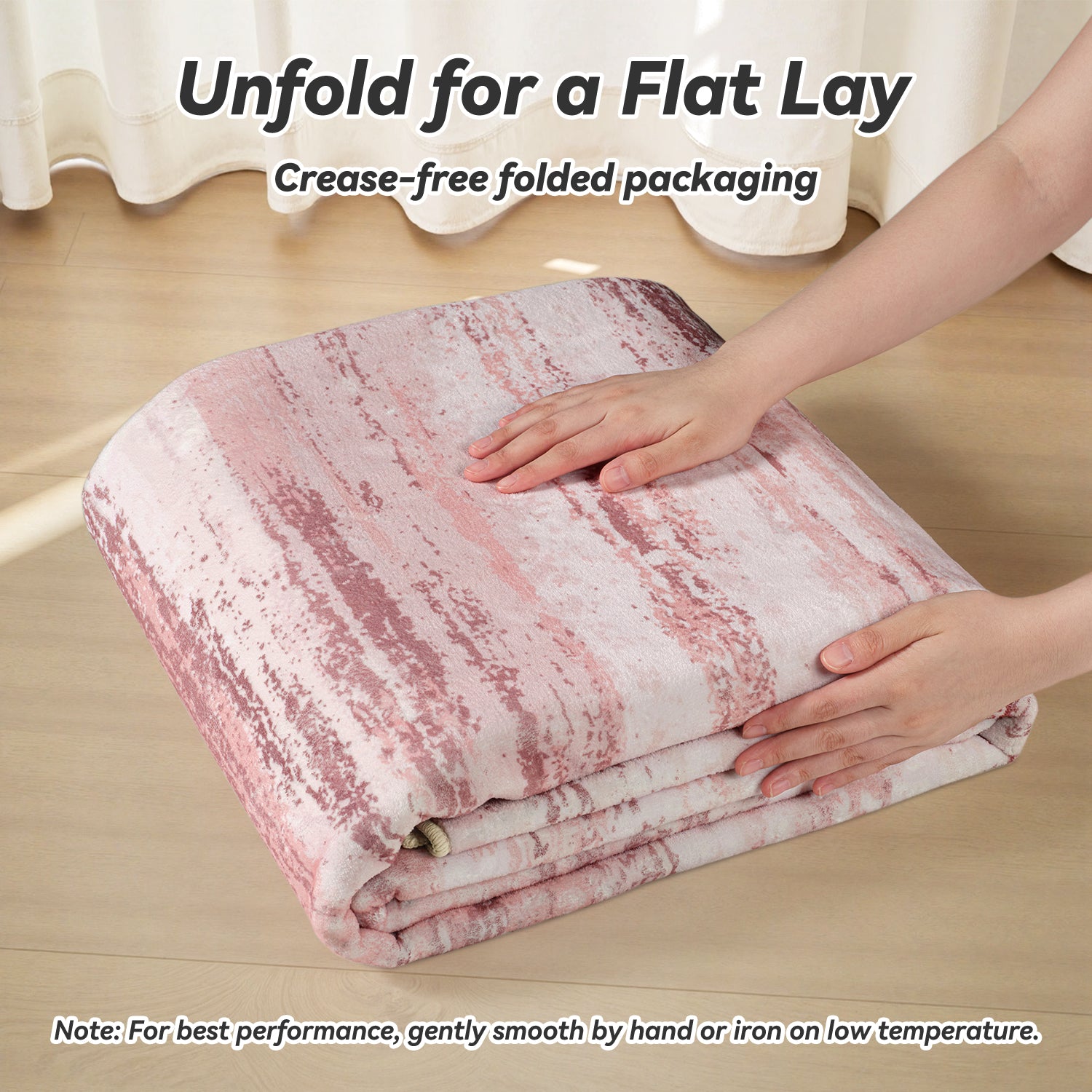 MontVoo Modern Abstract Pink Washable Area Rug