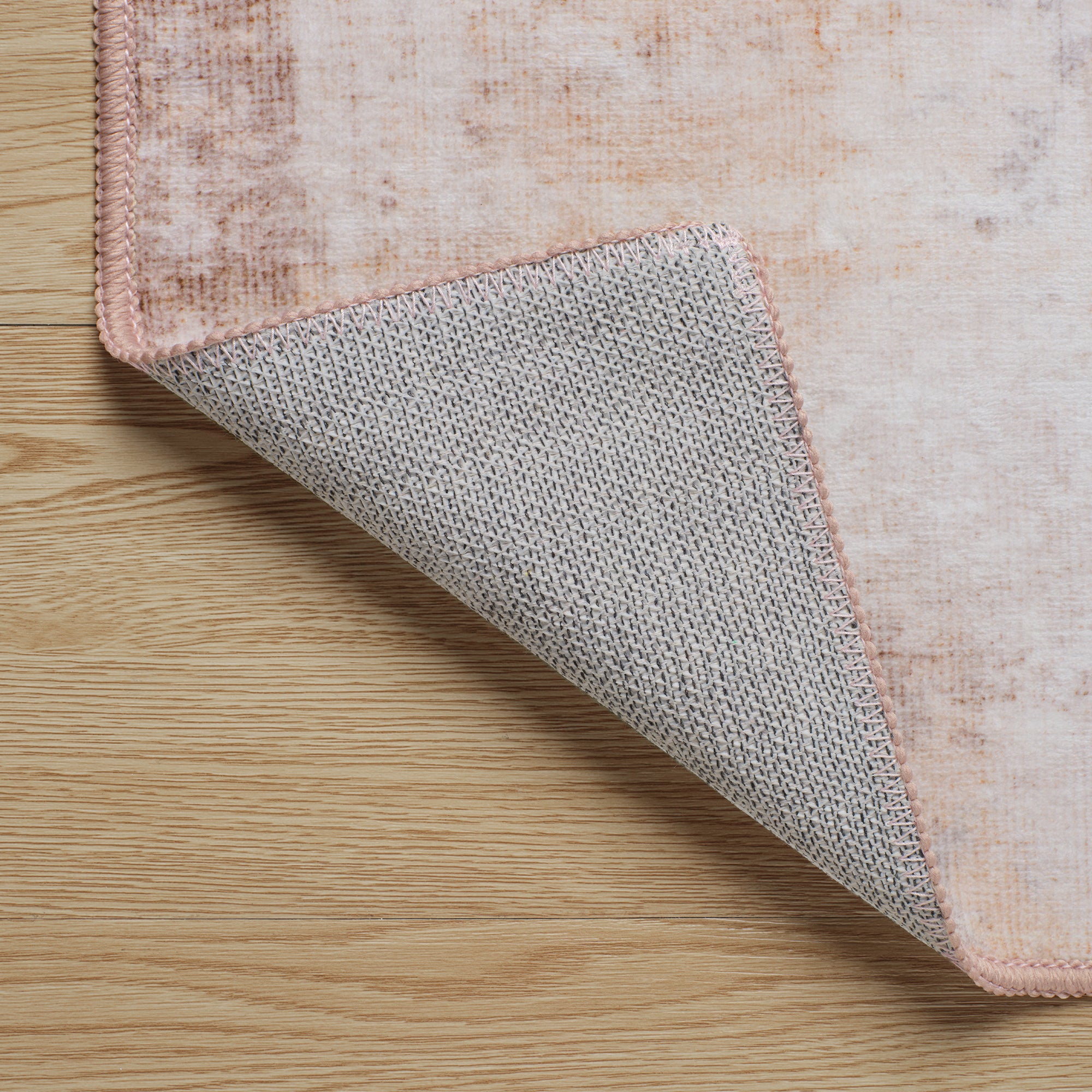 MontVoo Soft Abstract Washable Pink Area Rug