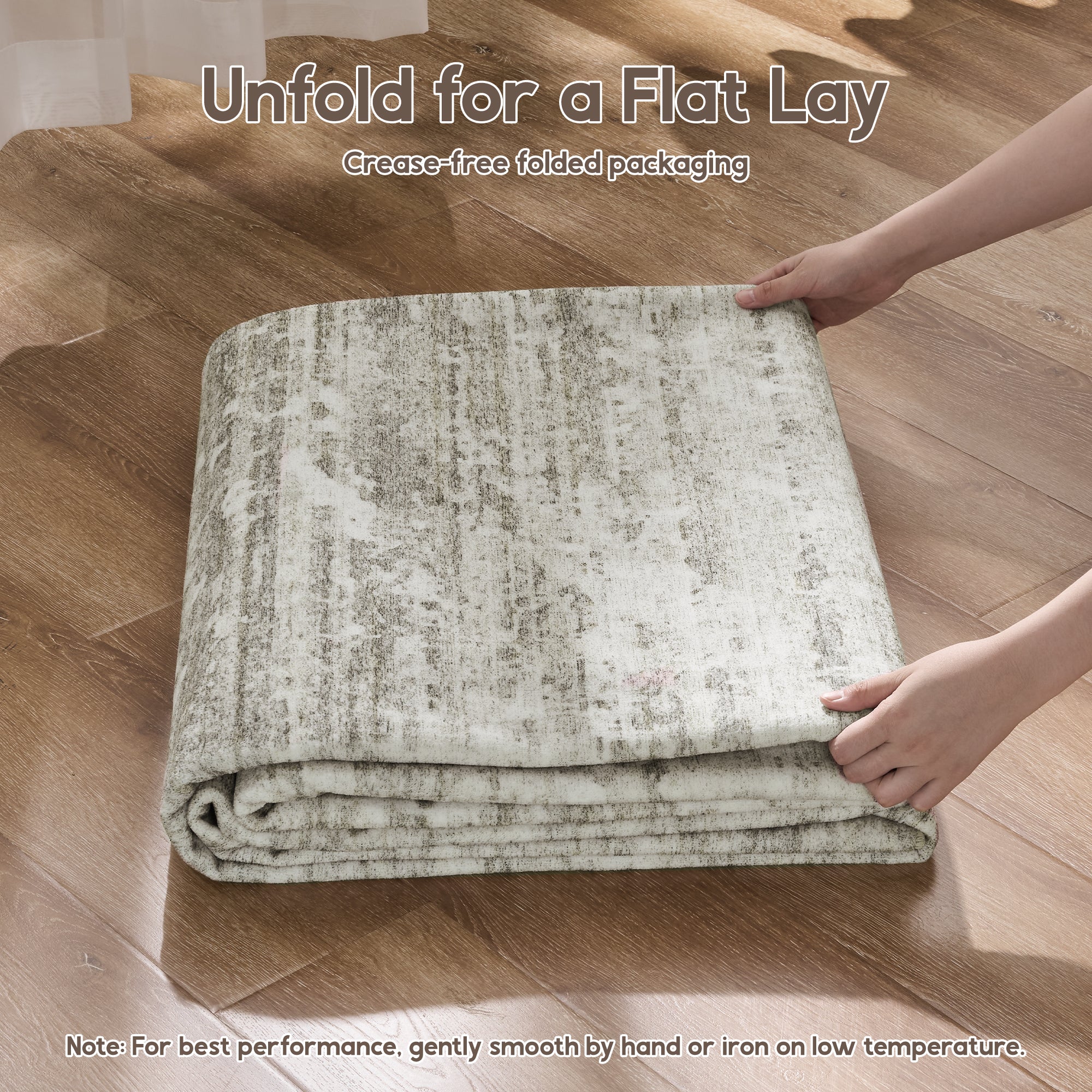 MontVoo Modern Abstract Brown Washable Area Rug