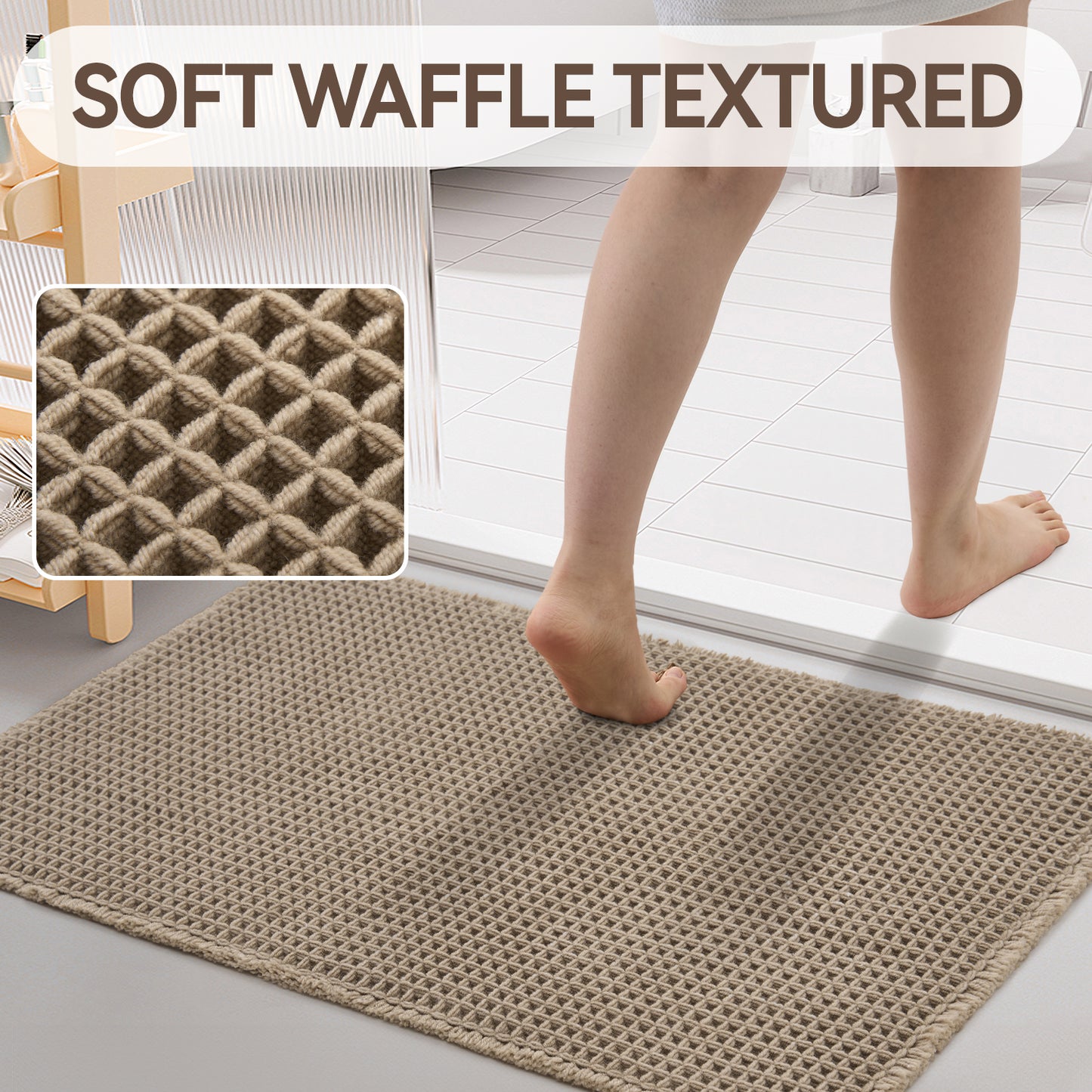 Absorbent Waffle Bath Mat