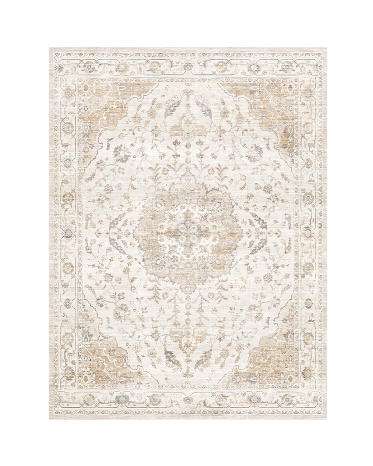Ember Washable Area Rug - Beige