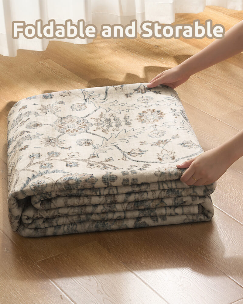 Aster washable ara rug in beige, foldable and storable