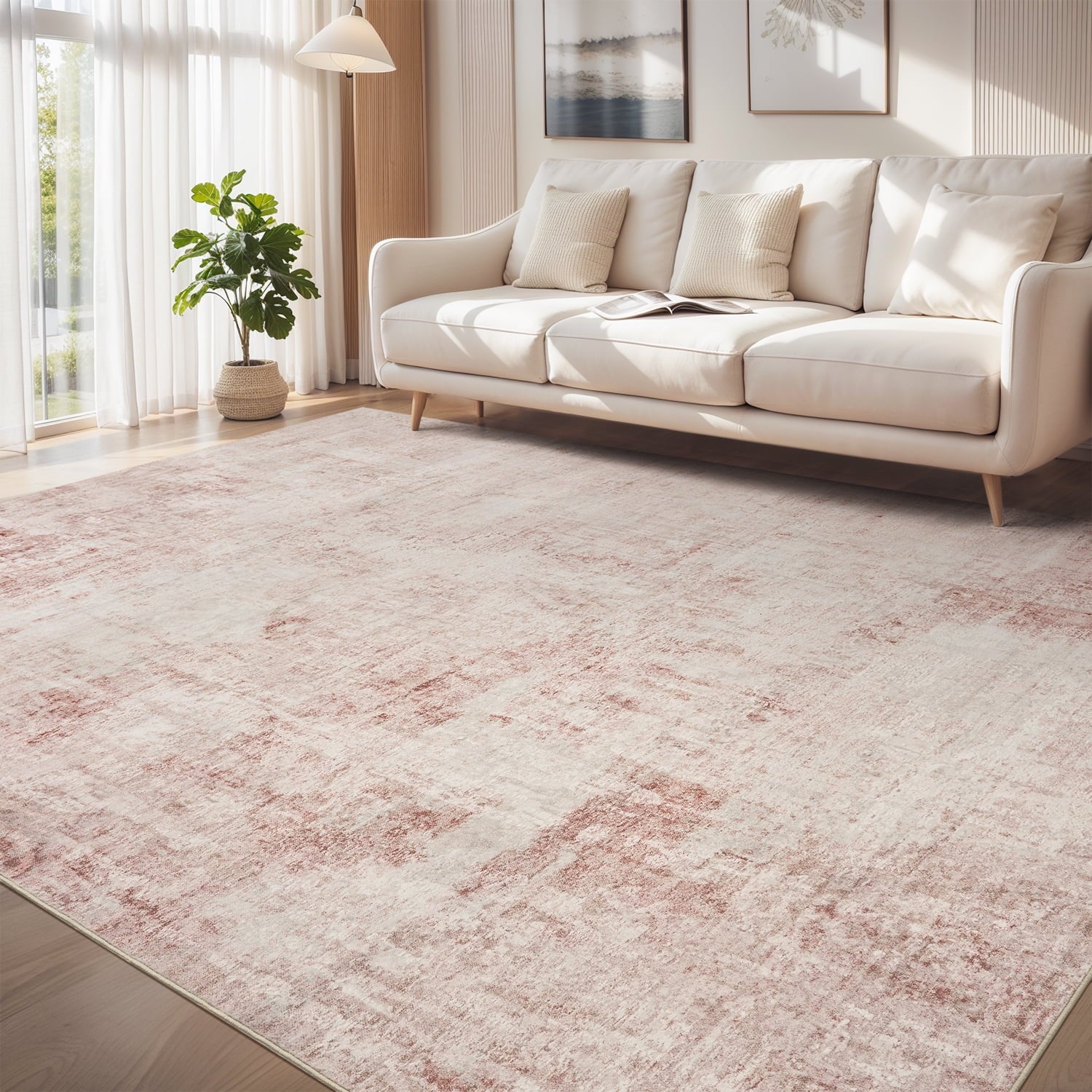 Neutral Modern Abstract Area Rug