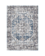 MontVoo Aglaia Washable Area Rug Blue