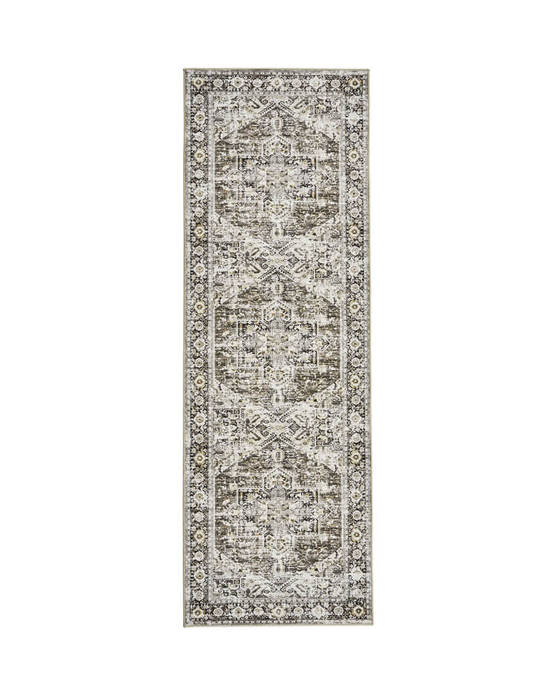 MontVoo Aglaia Washable Runner Rug Brown