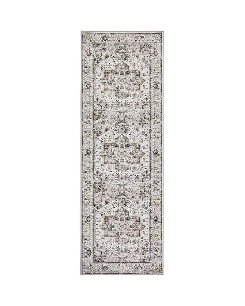 MontVoo Aglaia Washable Runner Rug Gray