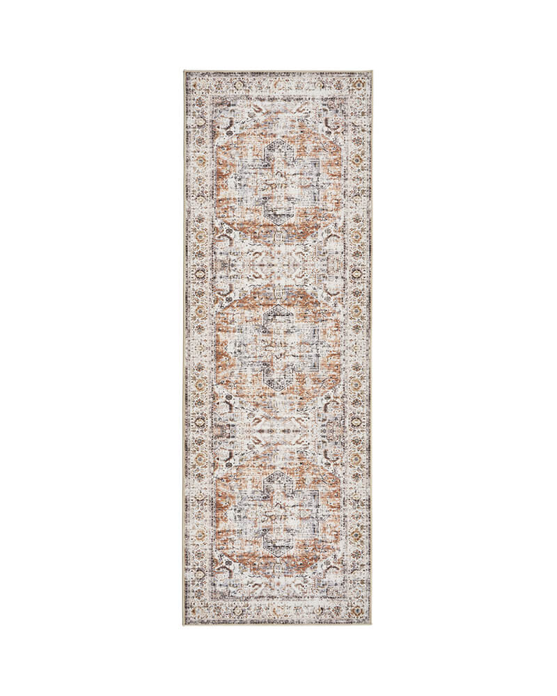MontVoo Aglaia Washable Runner Rug Orange