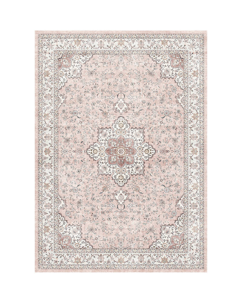 MontVoo Antheia Washable Area Rug Pink