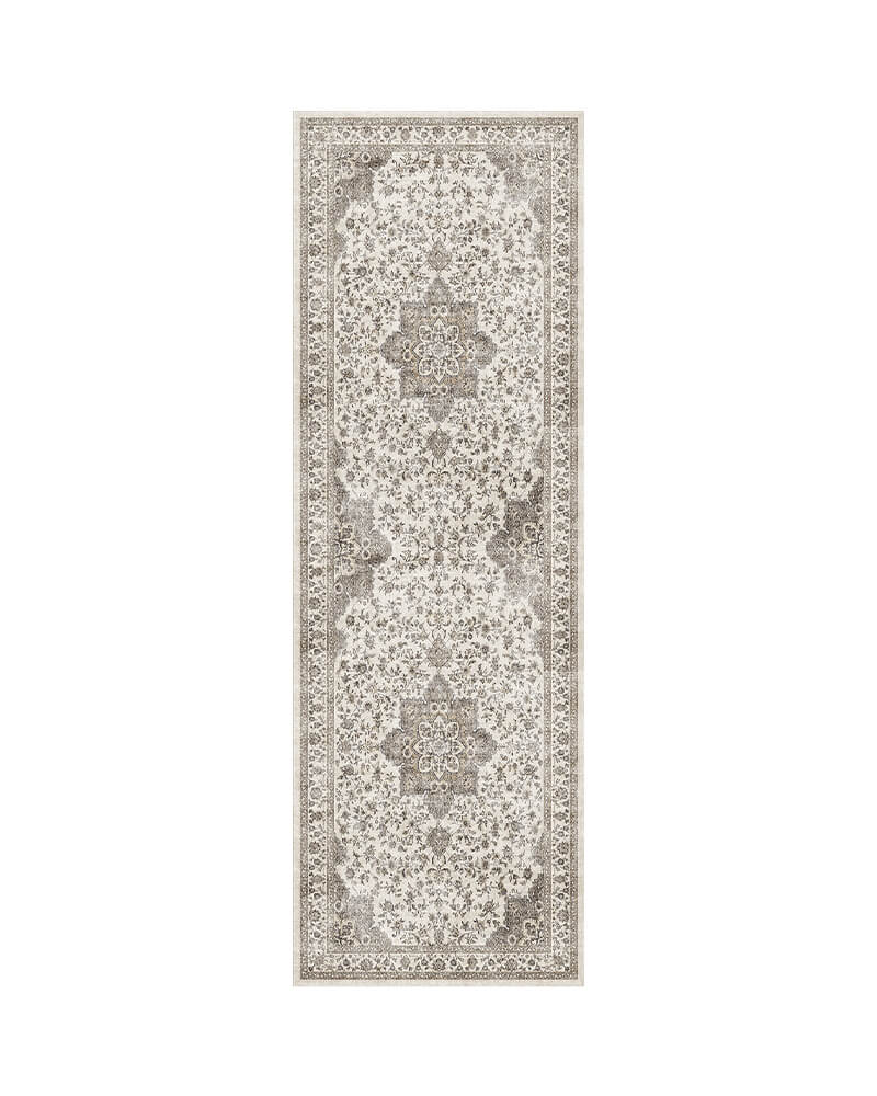 MontVoo Antheia Washable Area Runner Rug Brown
