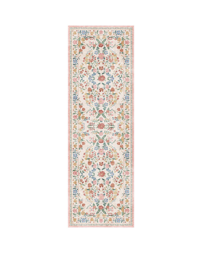 MontVoo Chloris Washable Area Runner Rug Beige
