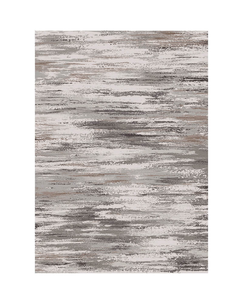 MontVoo Dawn washable area rug gray white