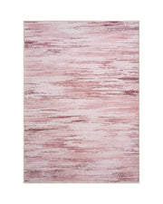 MontVoo Dawn washable area rug pink white