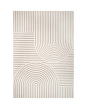 MontVoo Echo Washable Area Rug Beige