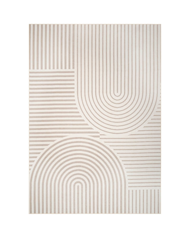 MontVoo Echo Washable Area Rug Beige