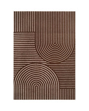 MontVoo Echo Washable Area Rug Brown