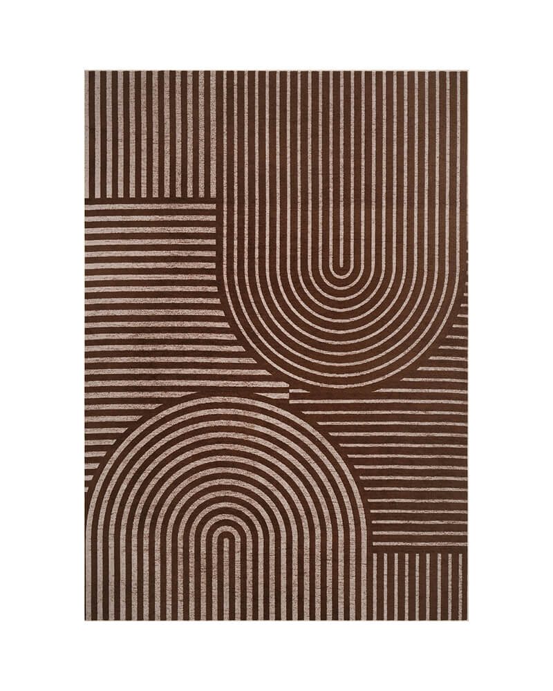 MontVoo Echo Washable Area Rug Brown