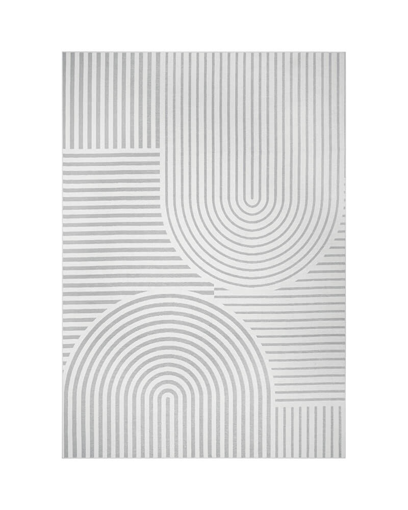 MontVoo Echo Washable Area Rug Gray