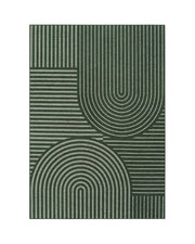 MontVoo Echo Washable Area Rug Green