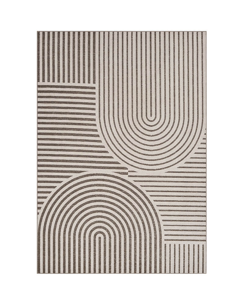 MontVoo Echo Washable Area Rug Khaki