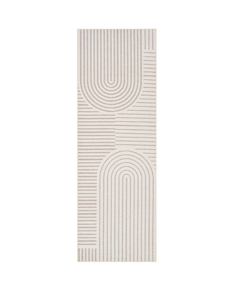 MontVoo Echo Washable Runner Rug Beige