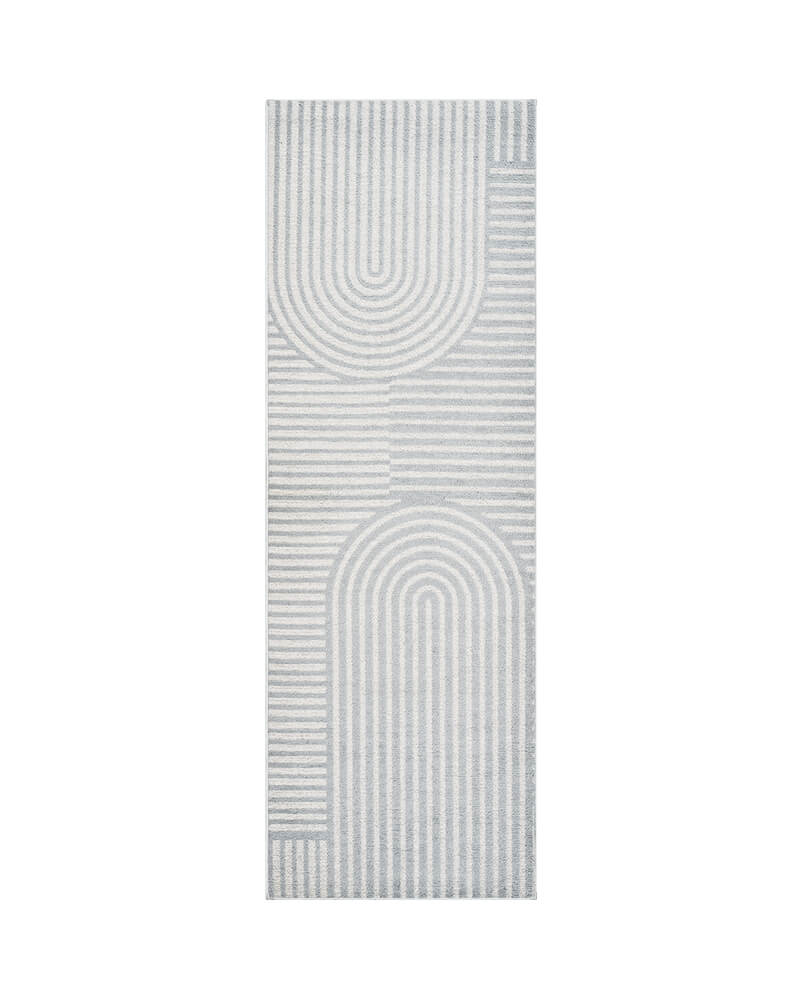 MontVoo Echo Washable Runner Rug Gray