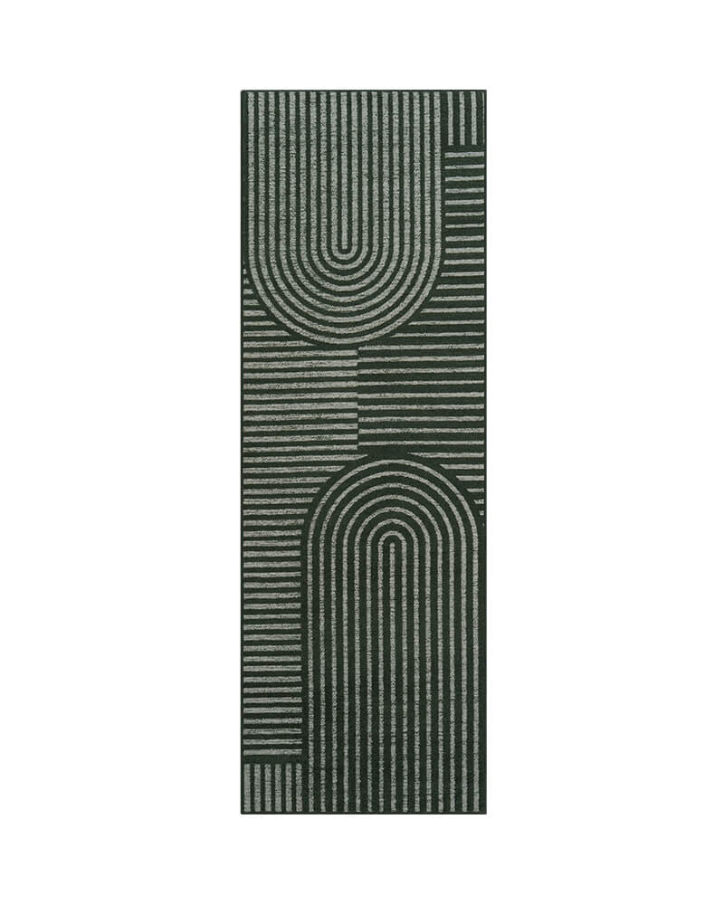 MontVoo Echo Washable Runner Rug Green