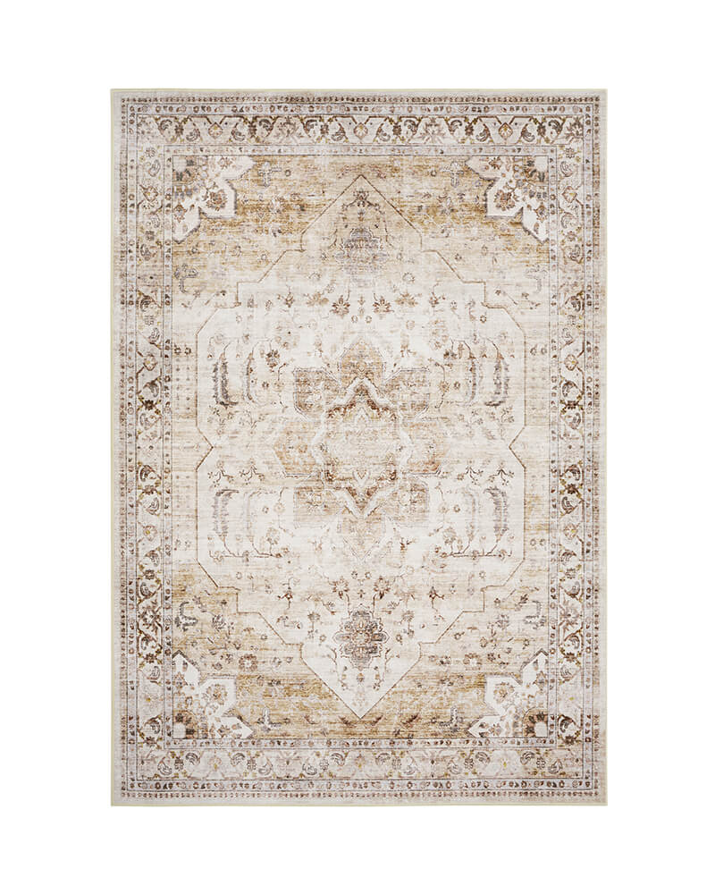MontVoo Harmonia Washable Area Rug Ligth Tan