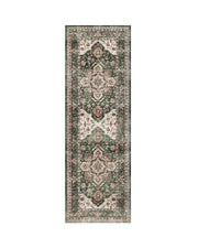 MontVoo Harmonia Washable Area Runner Rug Green