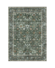 MontVoo Liana Washable Area Rug Dark Green