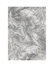 MontVoo Marble Washable Area Rug Gray