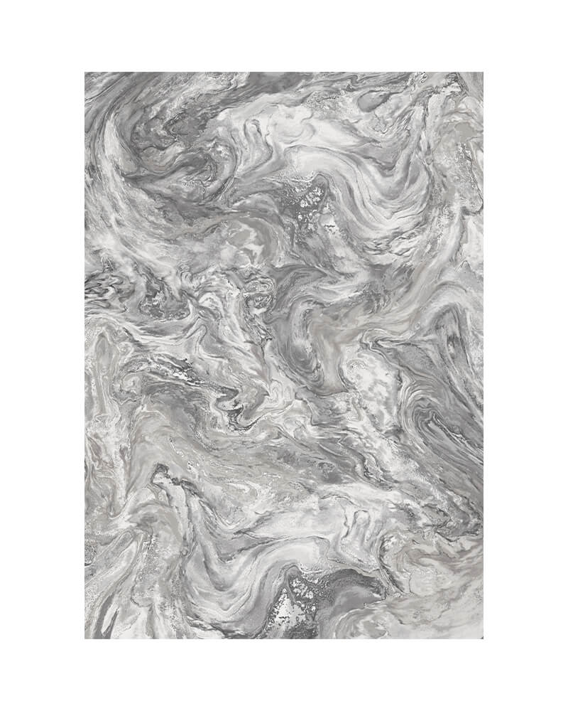 MontVoo Marble Washable Area Rug Gray