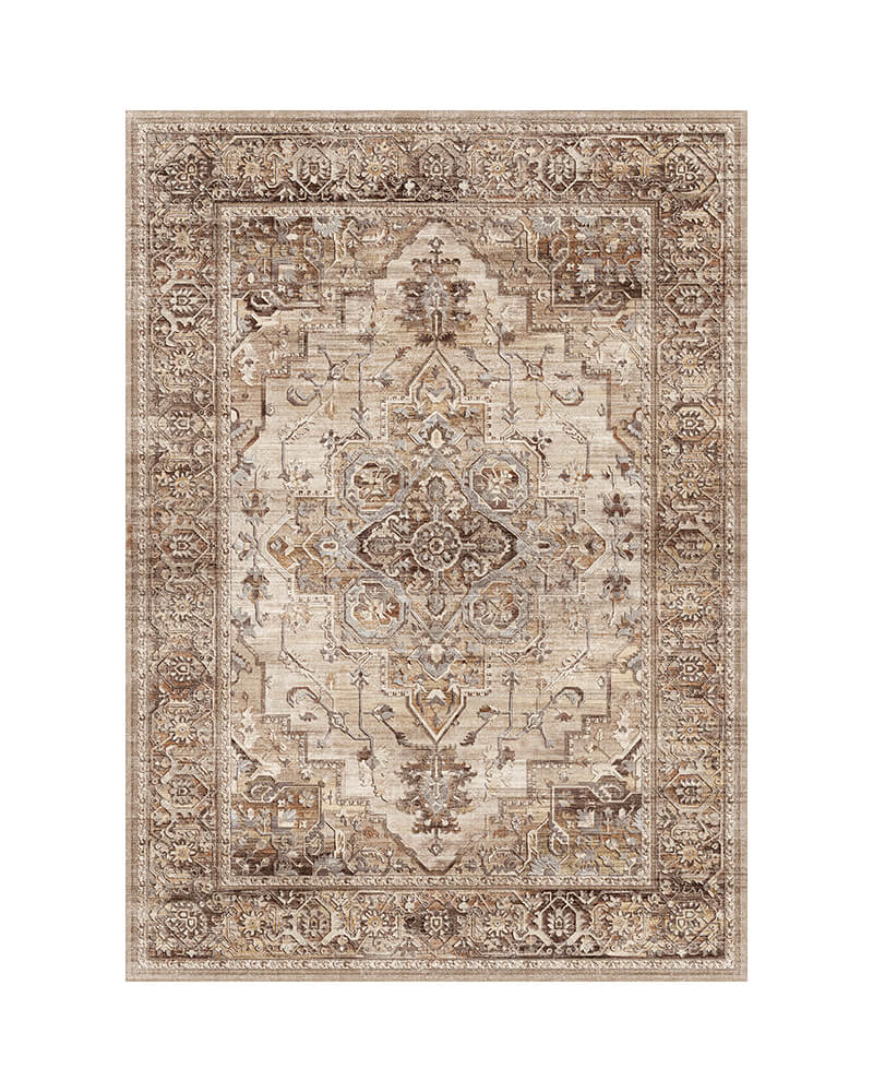 MontVoo Sylva Washable Area Rug Brown