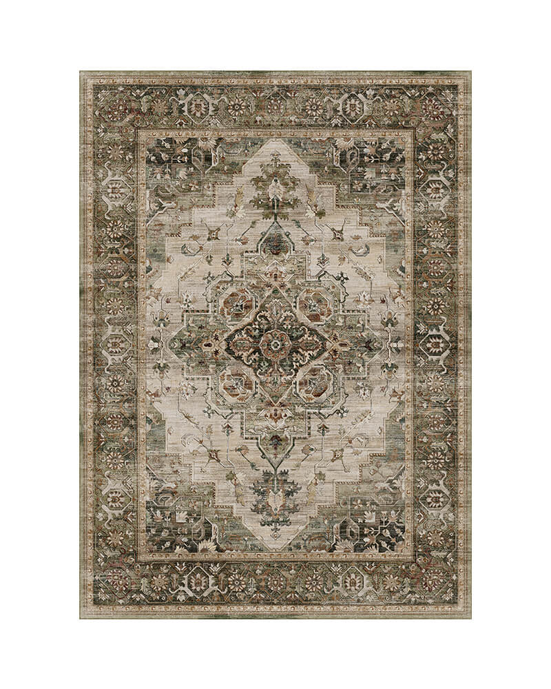 MontVoo Sylva Washable Area Rug Green