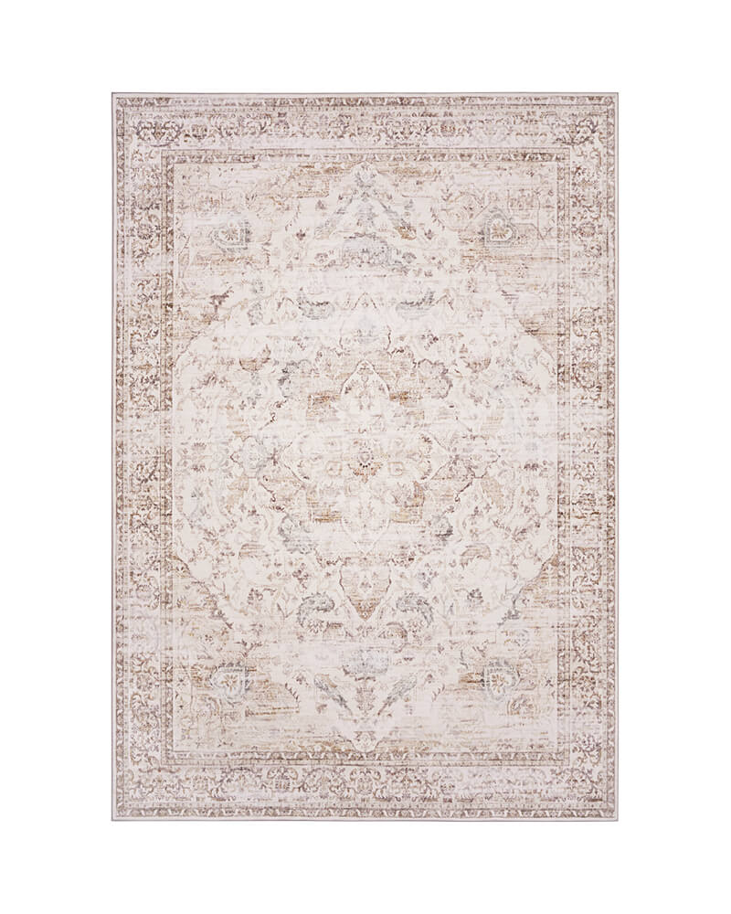 MontVoo Velora Washable Area Rug Beige