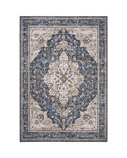 MontVoo Velora Washable Area Rug Dark Blue