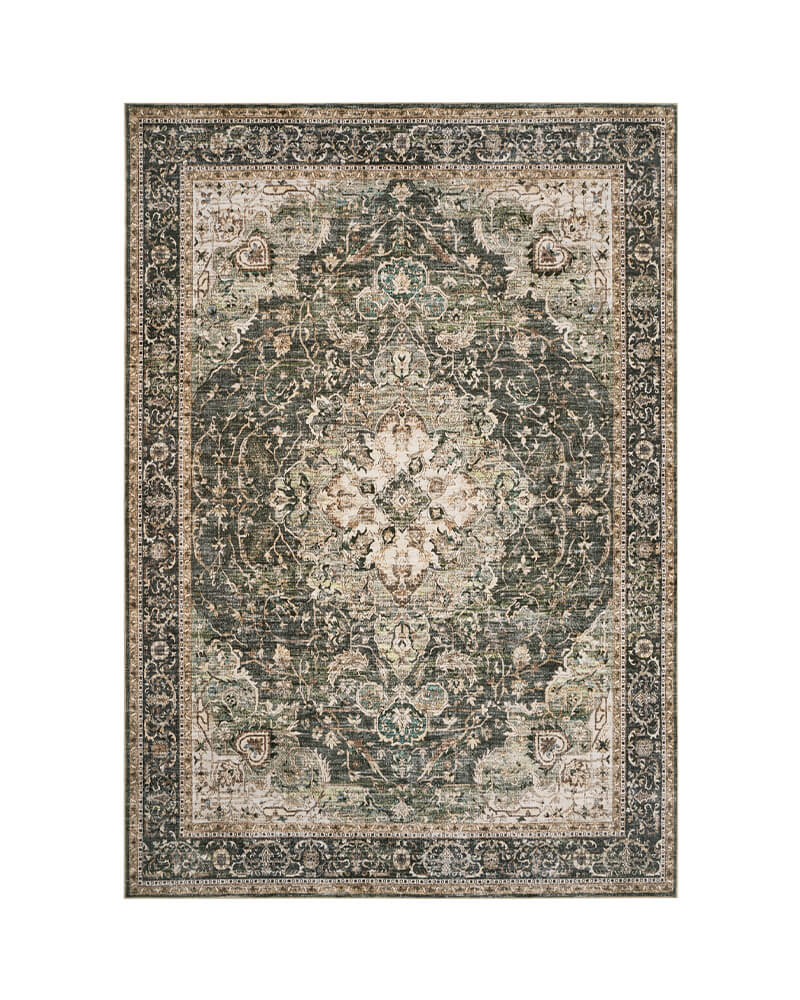 MontVoo Velora Washable Area Rug Green