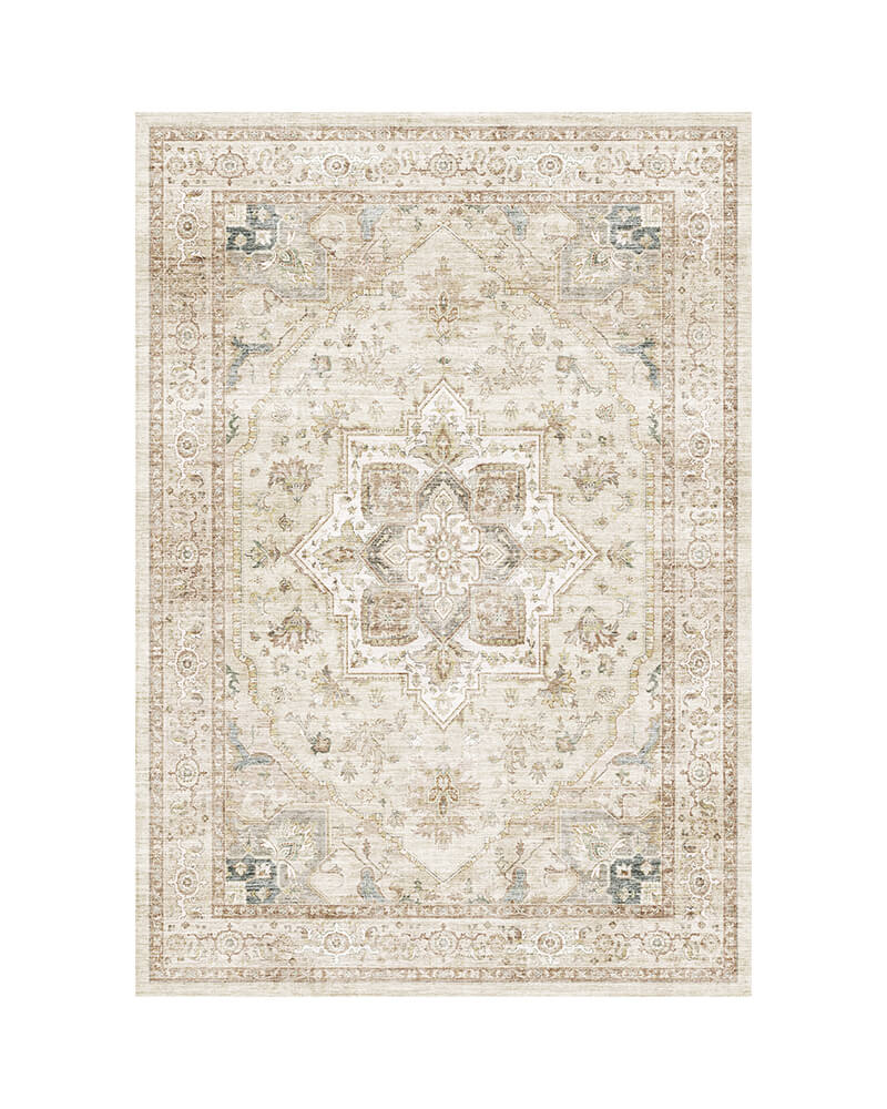 Montvoo Callista Washable Area Rug Beige