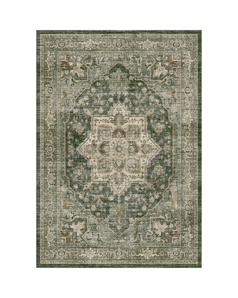 Montvoo Callista Washable Area Rug Green