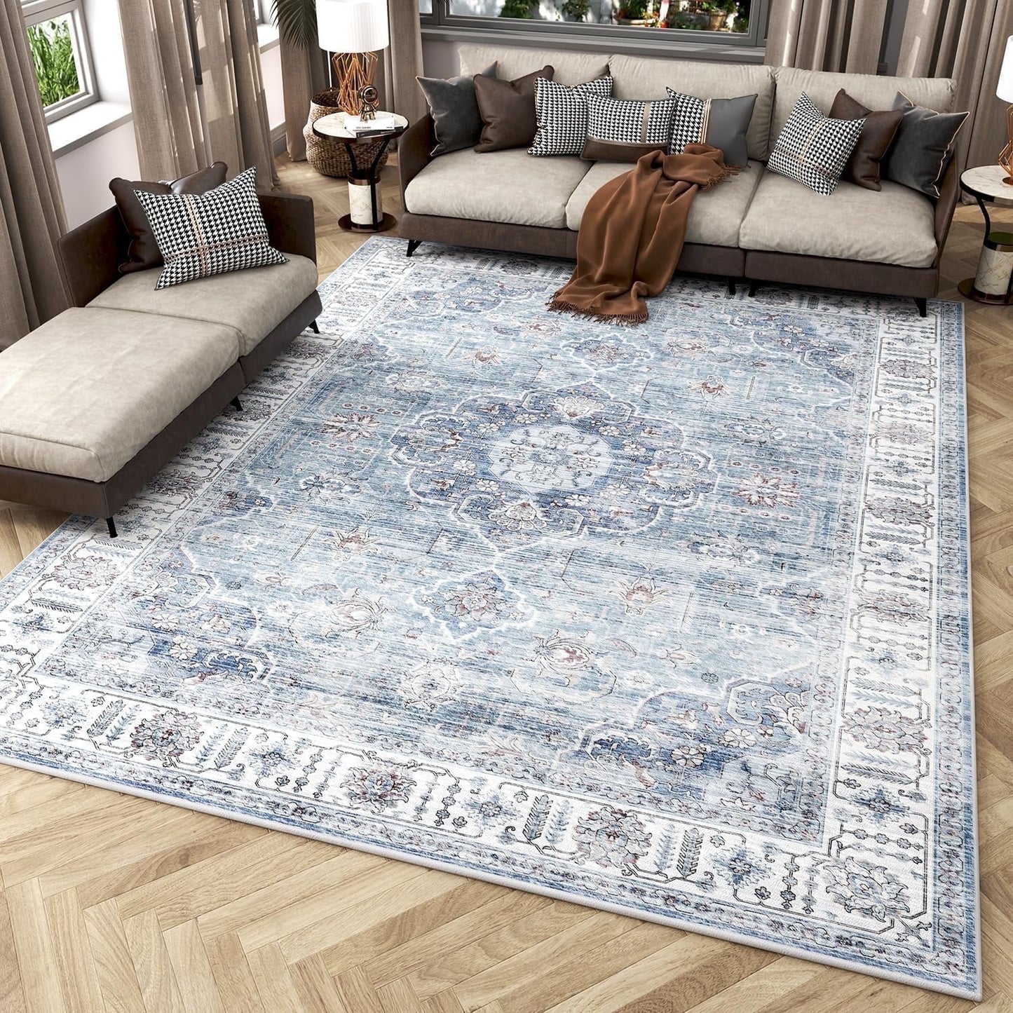 Medallion Floral Living Room Rugs