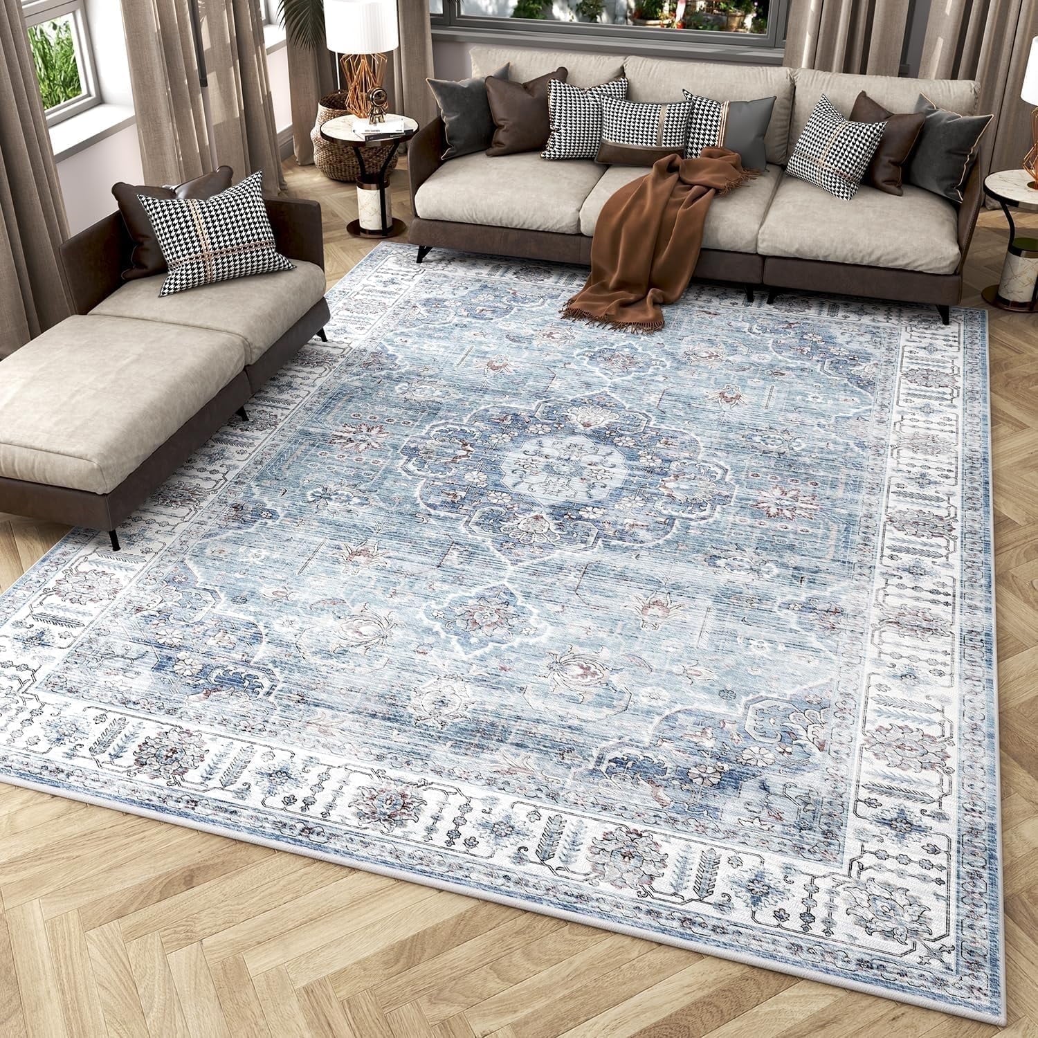 Medallion Floral Living Room Rugs