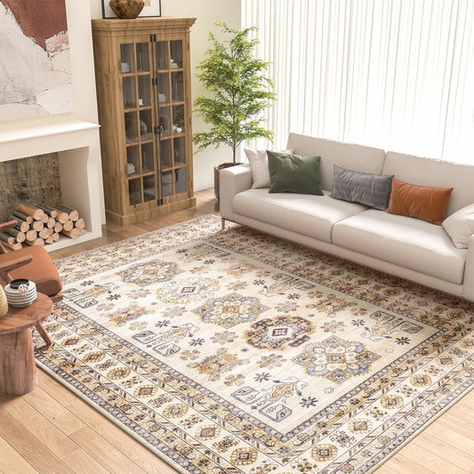 SIXHOME Vintage Floral Distressed Living Room Rugs