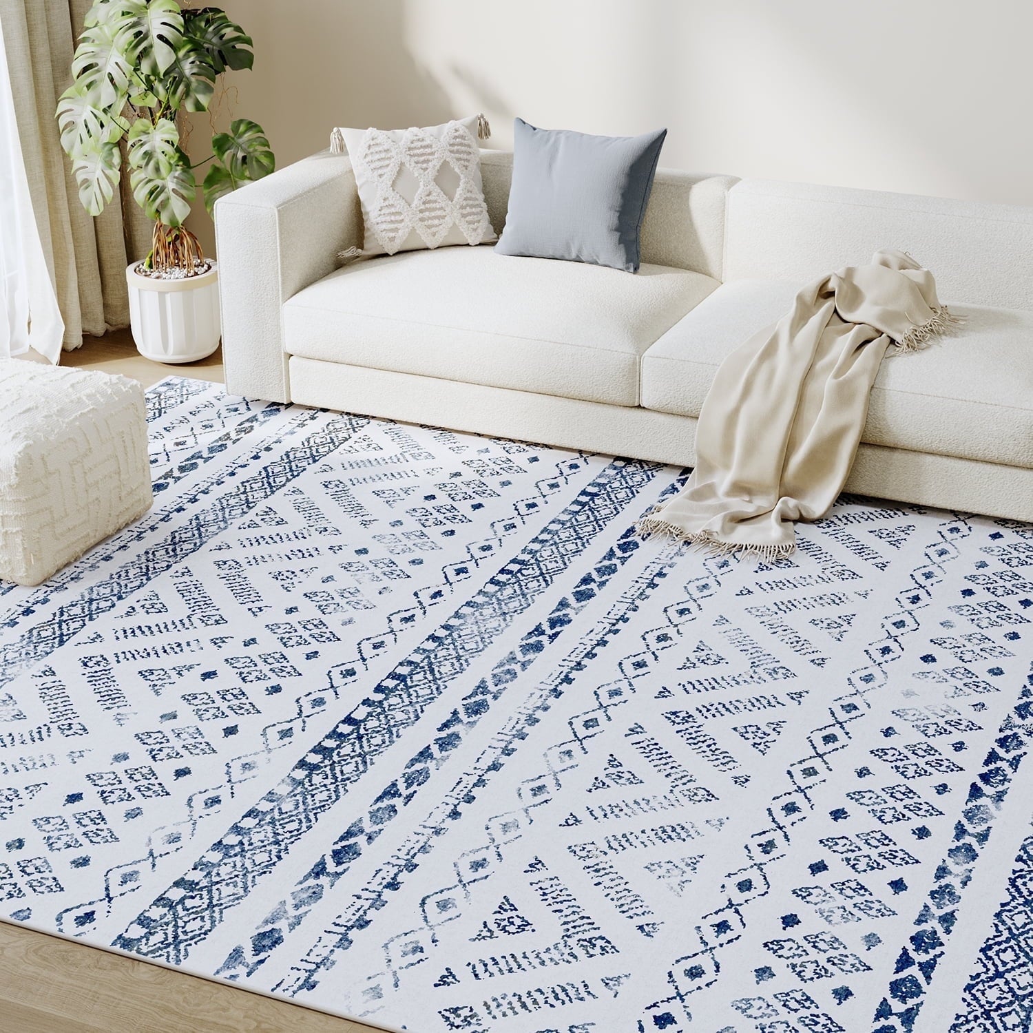 Boho Geometric Indoor Area Rug