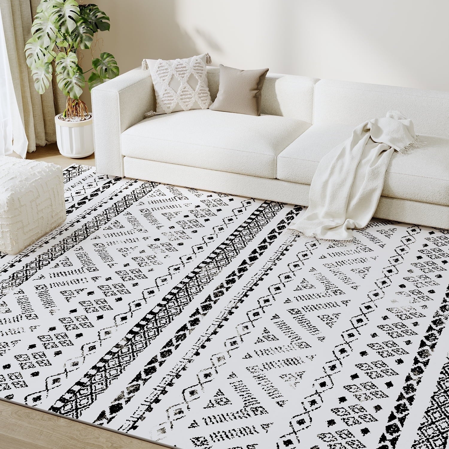 Boho Geometric Indoor Area Rug