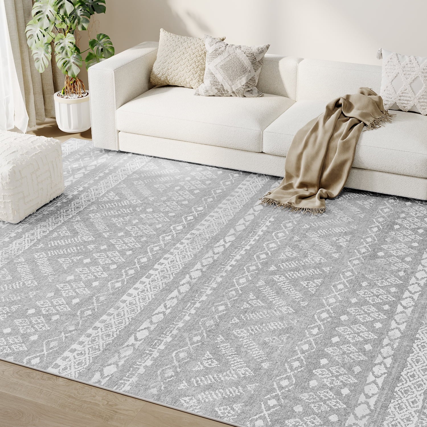 Boho Geometric Indoor Area Rug