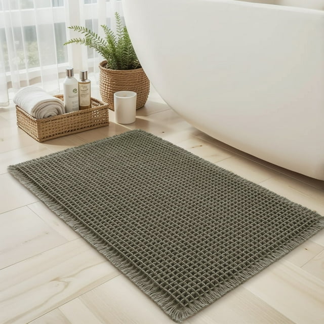 Waffle Style Absorbent Bath Mats