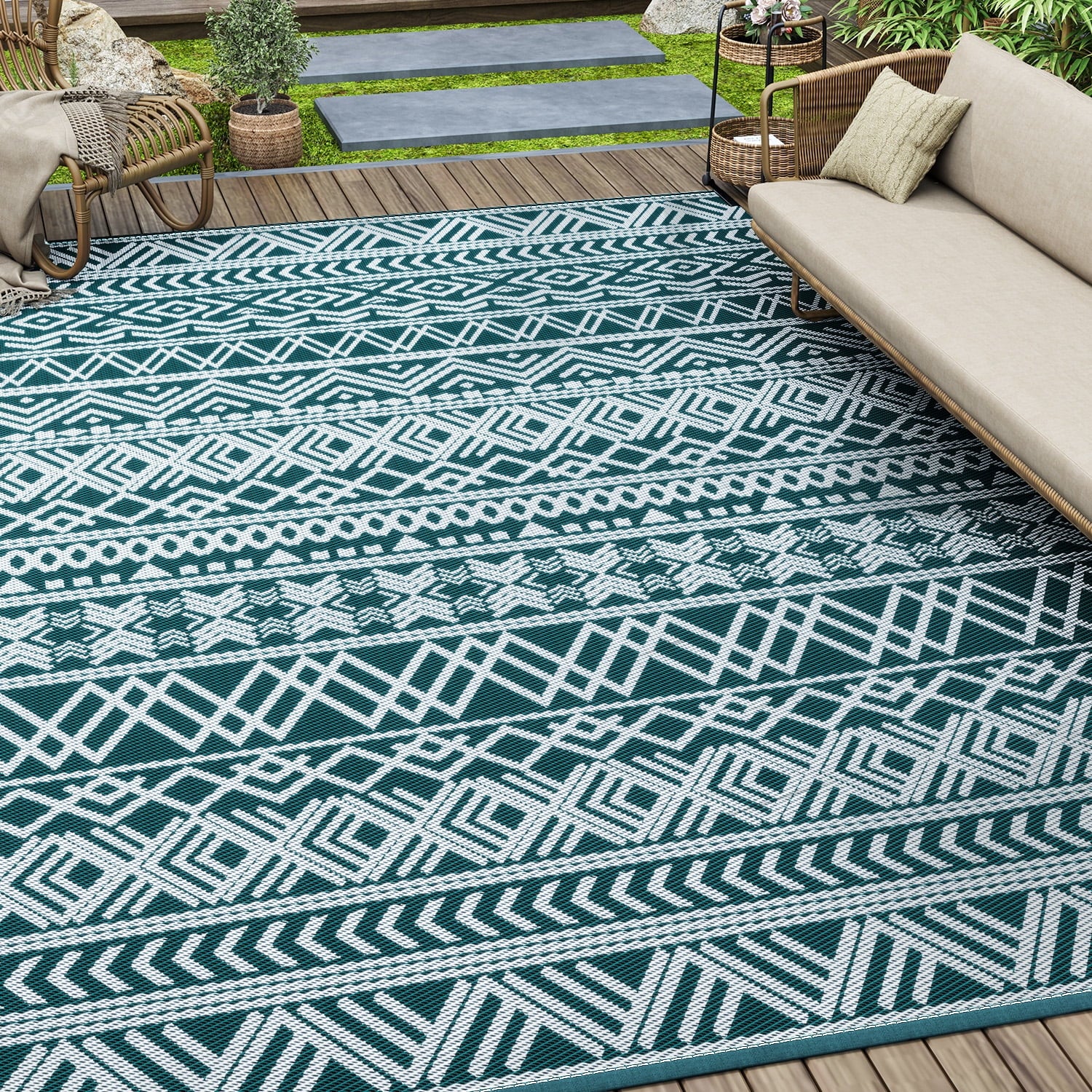 SIXHOME Boho Outdoor Rug