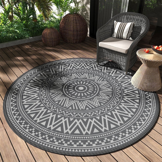 SIXHOME Boho Round Outdoor Rugs