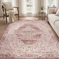Washable Rugs Floral Vintage Area Rug
