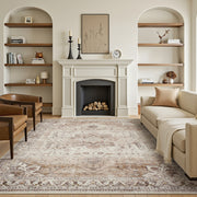 MontVoo Beige Oriental Washable Area Rug
